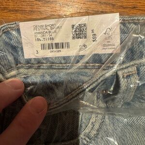 Garage Amanda Blue Denim Jean Shorts - Light Wash